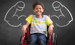 Strong Child in Wheelchair Strong Child in Wheelchair