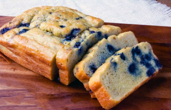 Low-Carb Blueberry English Muffin Bread Loaf