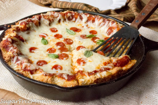 cauliflower deep dish pizza
