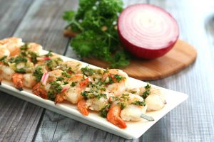 Grilled Chimmichurri Shrimp